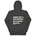 Einer von uns beiden ist klüger als du - Rückendruck Premium Hoodie