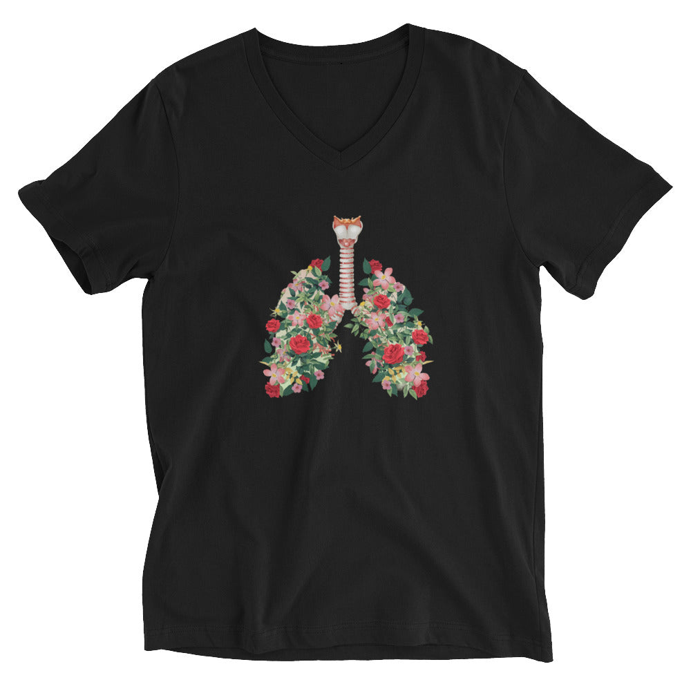Color Lung II - V-Ausschnitt Vorgeschrumpfter Baumwollstoff (100%)