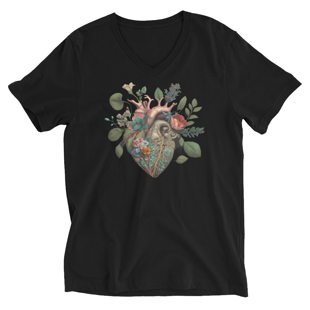 Color Heart VI - V-Ausschnitt Vorgeschrumpfter Baumwollstoff (100%)