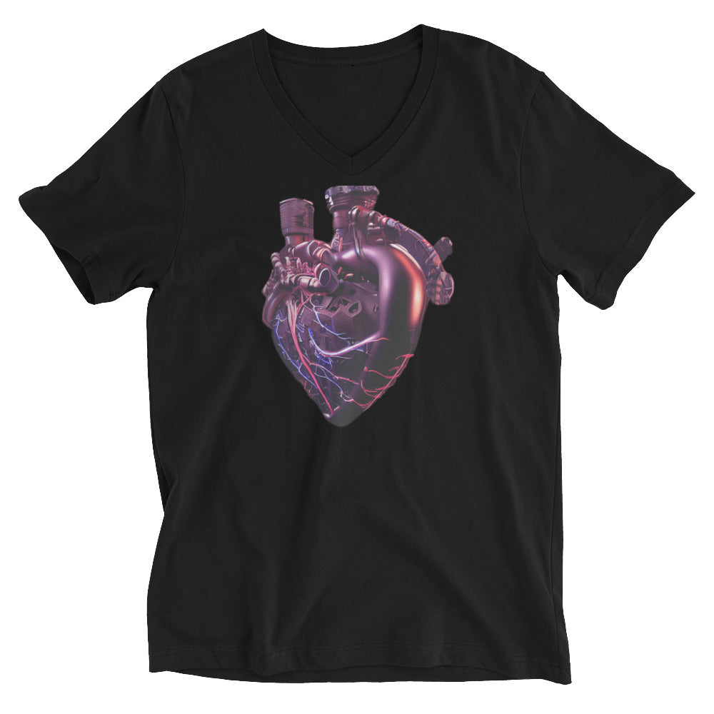Android Heart - V-Ausschnitt Vorgeschrumpfter Baumwollstoff (100%)