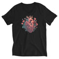 Flower Heart VII - V-Ausschnitt Vorgeschrumpfter Baumwollstoff (100%)