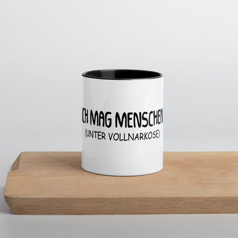 Ich mag Menschen (Unter Vollnarkose) - Color Tasse