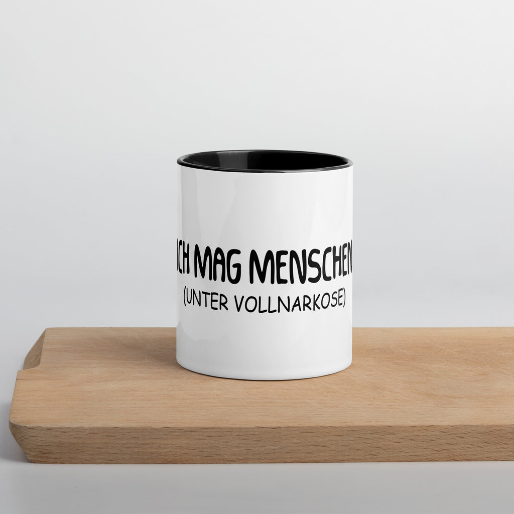 Ich mag Menschen (Unter Vollnarkose) - Color Tasse