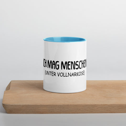 Ich mag Menschen (Unter Vollnarkose) - Color Tasse