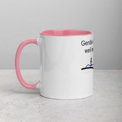 Genitiv ins Wasser, weil es Dativ ist - Color Tasse