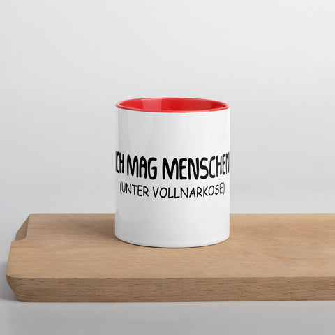 Ich mag Menschen (Unter Vollnarkose) - Color Tasse
