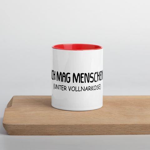 Ich mag Menschen (Unter Vollnarkose) - Color Tasse