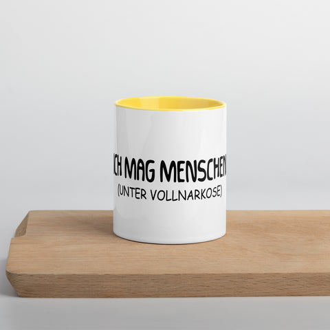 Ich mag Menschen (Unter Vollnarkose) - Color Tasse