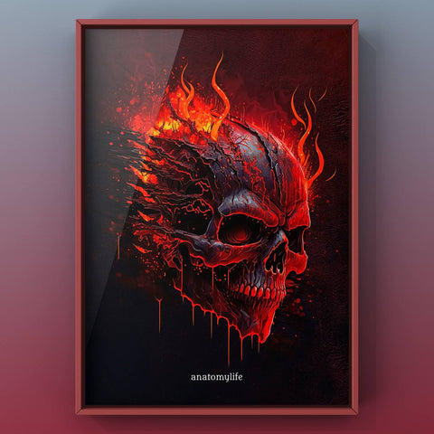 Burning Lucifer - Poster im Skull Style