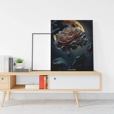 Moonlight No. 8 - Blumen im Mondlicht - Leinwand