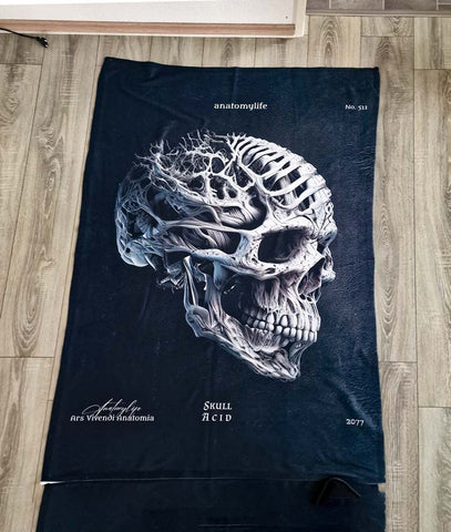 Kuschel Wollys - Skull - Fleecedecke für Ruhe und Gemütlichkeit