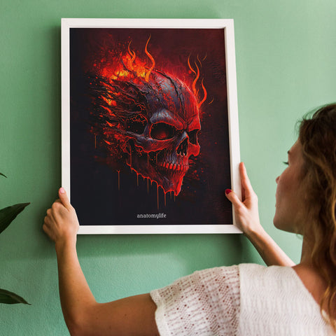 Burning Lucifer - Poster im Skull Style