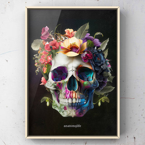 Flower Crown - Poster im Skull Style