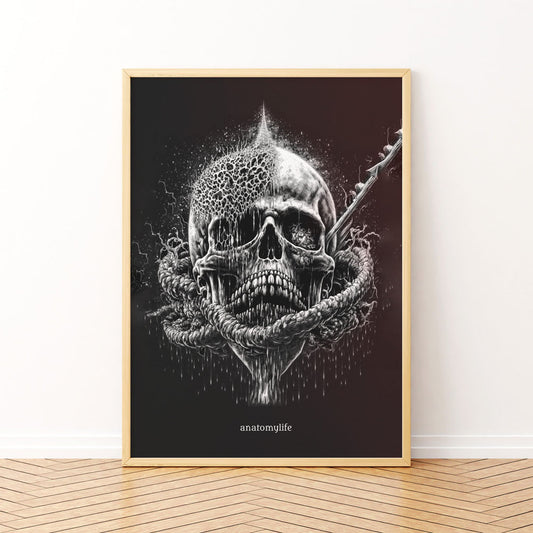 Drowned Pirate - Poster Skull Style