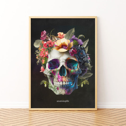 Flower Crown - Poster im Skull Style