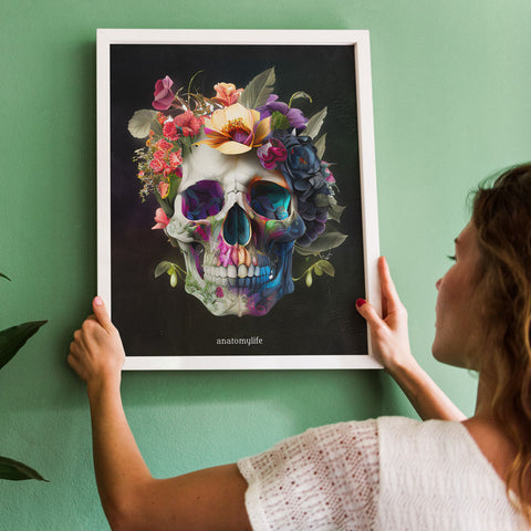 Flower Crown - Poster im Skull Style