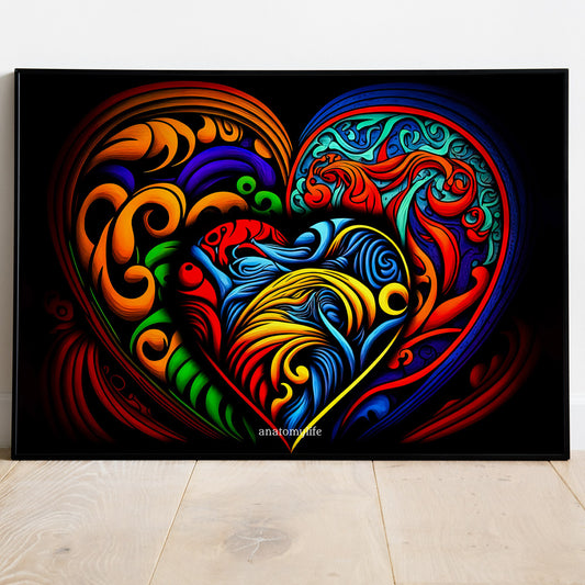 Heart No. 1 - Picasso Style - Ein Farbspektakel nach deinem Geschmack!
