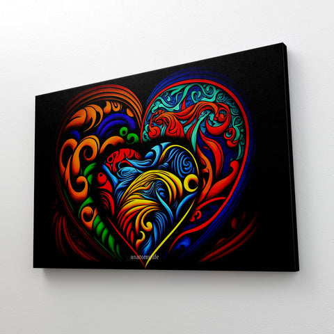Heart No. 1 - Picasso Style - Ein Farbspektakel nach deinem Geschmack!